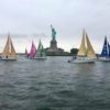 17 Boote begrüßen Greta Thunberg in NY