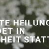 Echte Heilung findet in Freiheit statt